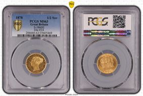 1878 1/2 Sov S-3860E MS63