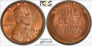 1922-D 1C MS65RD
