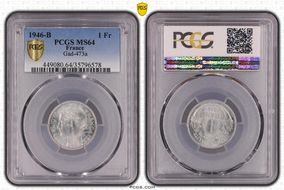 1946-B 1 Fr Gad-473a F-221 MS64