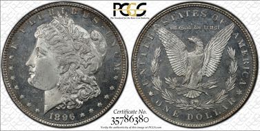 1896 $1 MS64+ DMPL