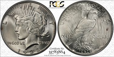 1935 $1 MS64