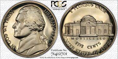 1972-S 5C PR69DCAM