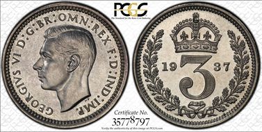 1937 3D S-4088 Crowned 3 PR66