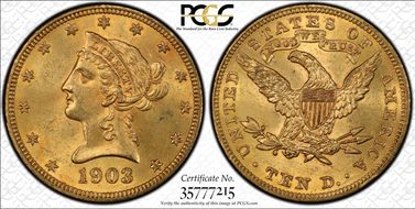 1903 $10 MS64
