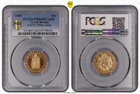 1989 Sov 500th Anniv. Sov S-SC3  Au PR64DCAM