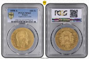 1858-A 100 Fr Gad-1135 F-550 MS62