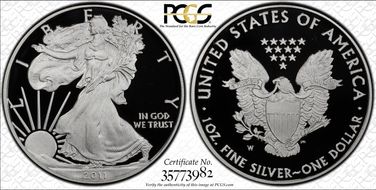 2011-W $1 Silver Eagle PR69DCAM