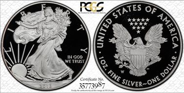 2013-W $1 Silver Eagle PR69DCAM