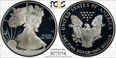 1990-S $1 Silver Eagle PR69DCAM