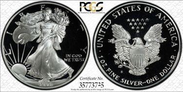 1991-S $1 Silver Eagle PR68DCAM