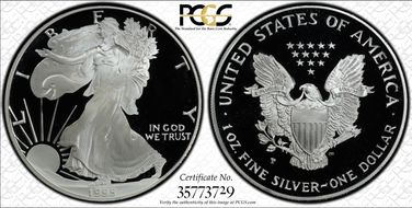 1995-P $1 Silver Eagle PR69DCAM