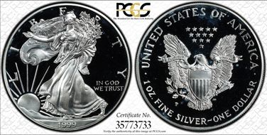 1999-P $1 Silver Eagle PR68DCAM
