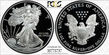 2003-W $1 Silver Eagle PR69DCAM