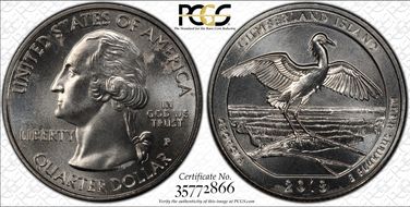 2018-P 25C Cumberland Island NP MS66