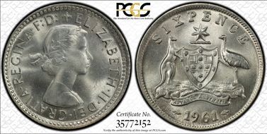 1961(m) 6D MS66+
