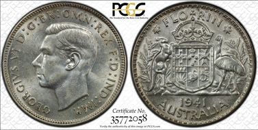 1941(m) Florin KM-40  Ag MS63