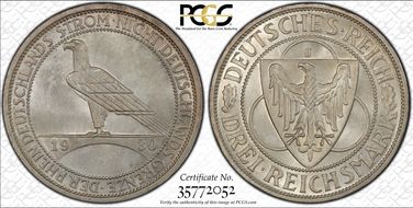 1930-J 3 Mk Rhineland J-345 MS65