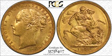 1871-S Sov S-3858 St. George Lg BP MS61