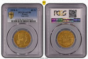 1818-A 40 Fr Gad-1092 AU50