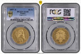 1857-A 50 Fr Gad-1111 F-547 AU55
