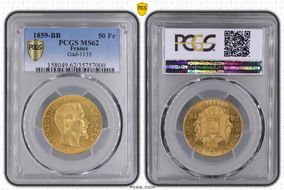 1859-BB 50 Fr Gad-1111 F-547 MS62