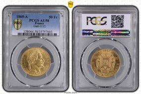 1865-A 50 Fr Gad-1112 F-548 AU58