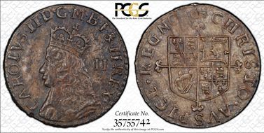 (1660-62) 2D S-3318 Second Issue MS62