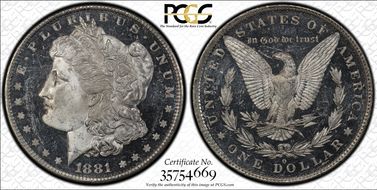 1881-O $1 MS64DMPL