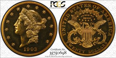 1903 $20 PR64