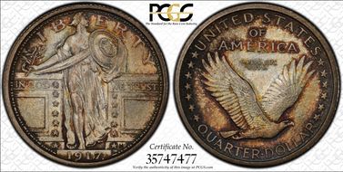 1917 25C Type 1 MS66FH