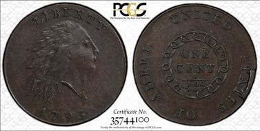 1793 1C Chain, AMERI. AU55BN