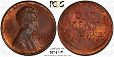 1956 1C MS64BN