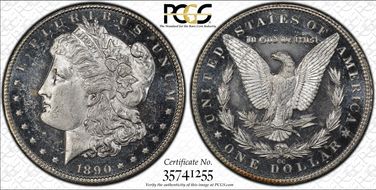 1890-CC $1 MS62DMPL