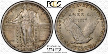 1917 25C Type 1 MS64FH