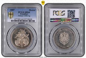 1887 Medal Peltzer-1098 Ag SP64