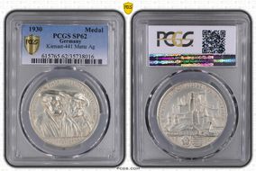 1930 Medal Kienast-441 36mm Matte Ag 400th Anniv. Augsburg Confession SP62