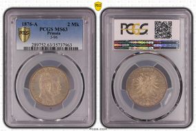1876-A 2 Mk J-96 MS63