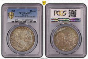 1826 Thaler Reichenbach & Fraunhofer KM-721 MS63