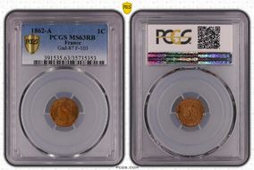 1862-A 1C Gad-87 F-103 MS63RB