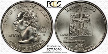 2008-P 25C New Mexico Satin Finish SP69