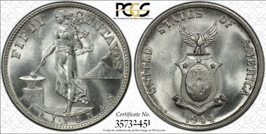 1944-S/S 50C Allen-15.01a MS62