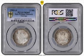 1903-A 2 Mk Marriage J-158 MS65