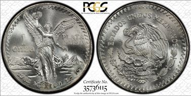 1982-Mo Onza Libertad Ag MS68