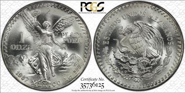 1987-Mo Onza Libertad Ag - DDO MS67