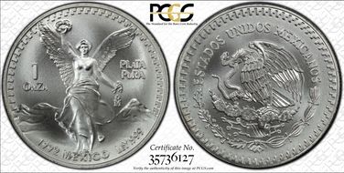 1992-Mo Onza Libertad Ag MS68