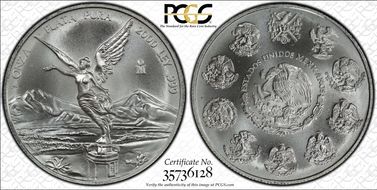 2000-Mo Onza Libertad Ag MS68