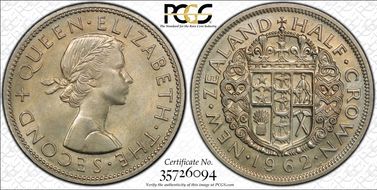 1962 1/2 Cr MS65