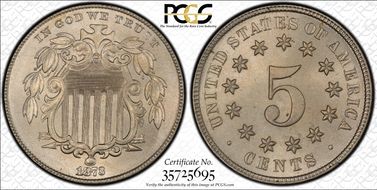 1873 5C Open 3 DDO FS-1103 MS65