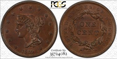 1839 1C Type of 1840 MS62BN