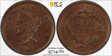 1839 1C Type of 1840 MS62BN